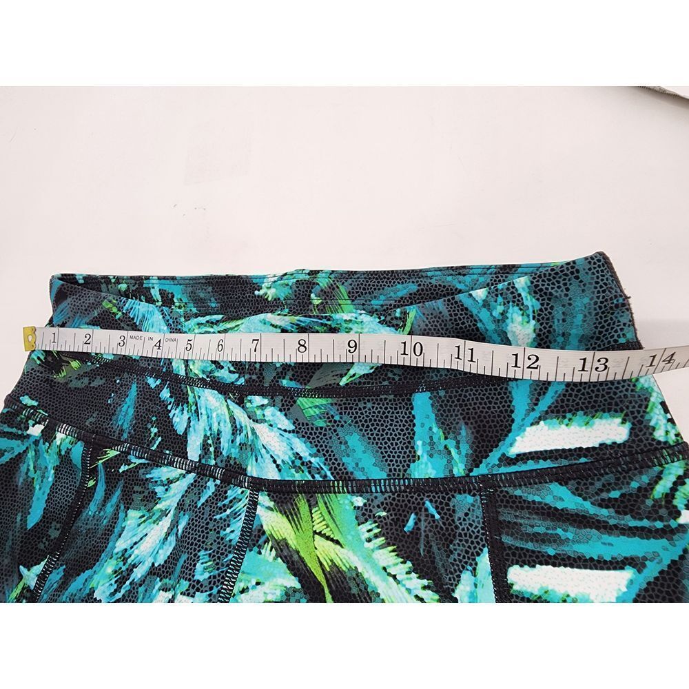 Athleta Leggings Women's Small Yoga‎ Running Nepali Mesh Sonar Capri Green - Picture 4 of 7